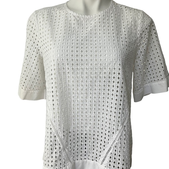 Banana Republic Factory White Eyelet Cotton Top - Picture 4 of 8